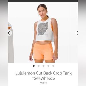 Lululemon White Crop Tank